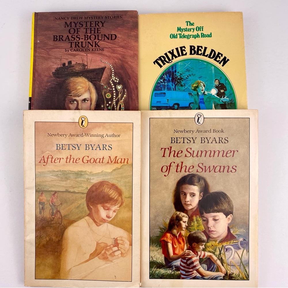 1970s books for girls, lot of four, Nancy Drew, Trixie Belden, Betsy Byars
